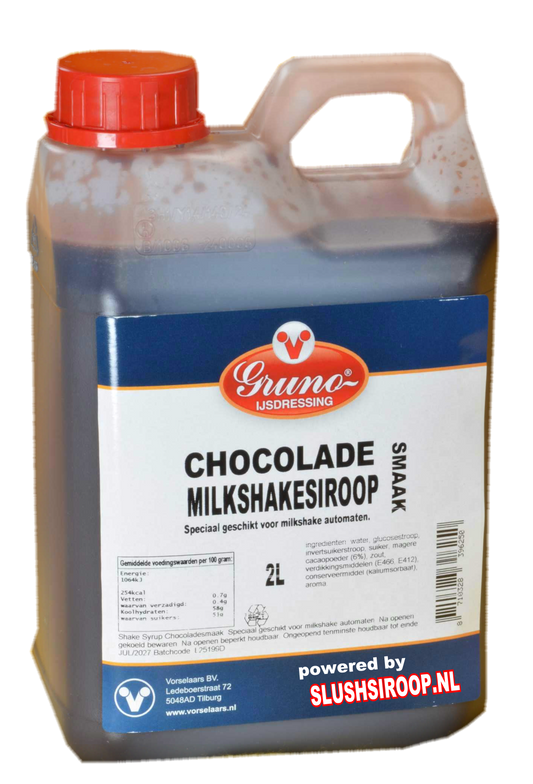 GRUNO - MilaNNE Milkshakesiroop CHOCOLADE smaak, tank a, 2 liter